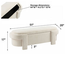 Load image into Gallery viewer, Versatile Storage Ottoman Bench, Spacious & Durable - Beige