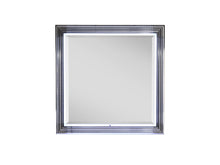 Load image into Gallery viewer, Wood Square Lighted Dresser Mount Framed Mirror - Silver / White