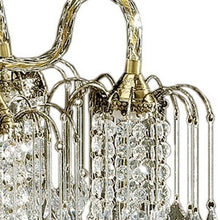 Load image into Gallery viewer, Two Tier Crystal And Brass Hanging Chandelier Light - Clear / Gold