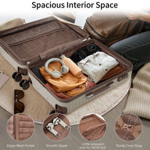 Load image into Gallery viewer, 4 Piece Luggage Suitcase Set, Hard Shell Lightweight Expandable Travel Luggage With 4 Packing Cubes