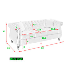 Load image into Gallery viewer, Chesterfield Sofa With Rolled Arms And Nailhead Trim