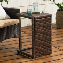 Load image into Gallery viewer, Bucharest - End Table C Shaped Side Table Rattan - Brown