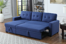 Load image into Gallery viewer, Upholstered Pull Out Sectional Sofa With Chaise