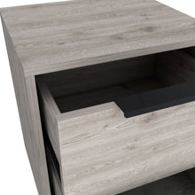 Load image into Gallery viewer, 16.1" x 14.2" x 18.8" Two Drawer Faux Wood Nightstand - Gray