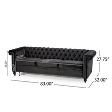Load image into Gallery viewer, Chesterfield Style 3 Seater Sofa With Deep Button Tufting