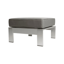 Load image into Gallery viewer, Outdoor Aluminum Ottoman With Cushion - Gray