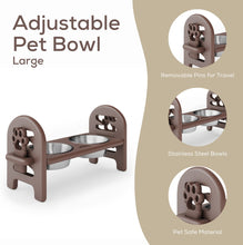 Load image into Gallery viewer, Adjustable Pet Bowl Travel Ready HDPE Durable Poly Lumber Recycled