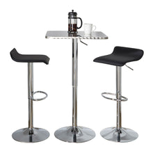 Load image into Gallery viewer, Ale - 3 Piece Bar Set Bistro Square Contemporary Adjustable Oval Footrest