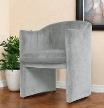 Load image into Gallery viewer, Upholstered In Velvet Dining Arm Chair - Gray