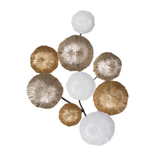 Load image into Gallery viewer, Contemporary Metal Wall Decor Accent - Golden / White