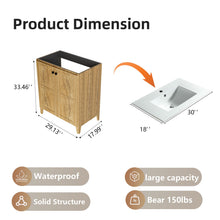 Load image into Gallery viewer, Folding Floor Cabinet With Ceramic Sink, Space Saving