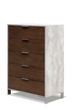 Load image into Gallery viewer, Five Drawer Chest - Dark Walnut And Gray