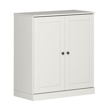 Load image into Gallery viewer, Adjustable Three Tier Library Bookcase With Two Doors - Off White