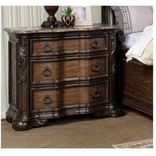 Load image into Gallery viewer, Nightstand, 3 Drawers - Brown / Coffee