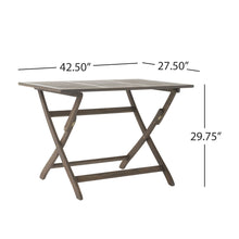 Load image into Gallery viewer, Blissique - Outdoor Foldable Wood Dining Table With Slat Design