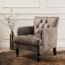 Load image into Gallery viewer, Vitality - Club Chair With Button Tufted Diamond Stitching And Turned Legs