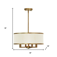 Load image into Gallery viewer, Four Light Metal Dimmable Chandelier With Shades - Gold