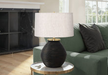 Load image into Gallery viewer, Lighting, Table Lamp, Concrete, Contemporary - Black / Cream