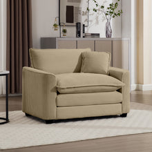 Load image into Gallery viewer, Modern Classic Fabric Single Chair Deep Seat Sofa With Pillow
