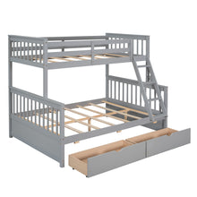 Load image into Gallery viewer, Bunk Bed With Ladders And 2 Storage Drawers