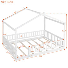 Load image into Gallery viewer, Bed House Bed Frame With Fence