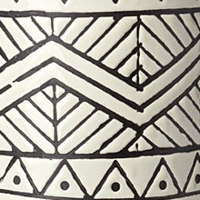 Load image into Gallery viewer, Geometric Cylinder Vase - Cream / Charcoal