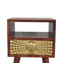 Load image into Gallery viewer, 23" Solid Wood Square One Drawer Nightstand - Chestnut