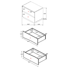 Load image into Gallery viewer, 2 Drawer Nightstand With Drawer - Brown