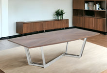 Load image into Gallery viewer, 107" Rectangular Manufactured Wood And Iron Dining Table - Brown