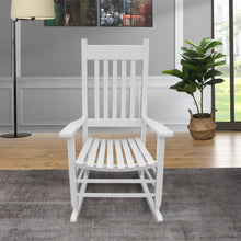 Load image into Gallery viewer, Classic Wooden Porch Rocker Chair Populus Wood Comfortable Design