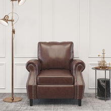 Load image into Gallery viewer, Contemporary Club Chair With Nailhead Trim And Rolled Armrests