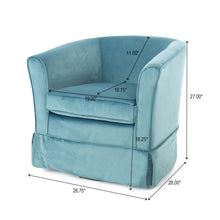 Load image into Gallery viewer, Zeniqua - Upholstered Velvet Swivel Chair With Loose Cover