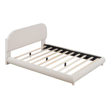 Load image into Gallery viewer, Upholstered Platform Bed With Thick Solid Frame And Stylish Curve-Shaped Design