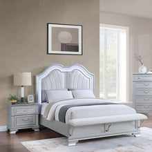 Load image into Gallery viewer, 3 Piece Bedroom Set With Elegant Bed, 2 Nightstands
