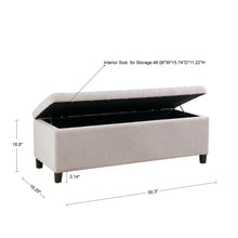 Load image into Gallery viewer, Elegant Design Tufted Top, Soft Close Storage Bench