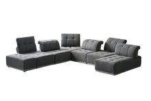 Load image into Gallery viewer, Polyester Modular U Shaped Seven Piece Corner Sectional - Gray