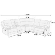 Load image into Gallery viewer, U-Shaped Sectional Sofa With Console Cup Holder, Storage Drawer, Manual Reclining