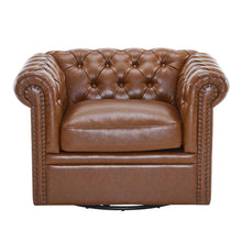 Load image into Gallery viewer, Chesterfield Style Swivel Club Chair With Button Tufted