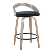 Load image into Gallery viewer, Grotto - Mid Century Modern Fixed Height Counter Stool With Swivel With Round Footrest (Set of 2)