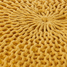 Load image into Gallery viewer, Bordeaux - Knitted Round Pouf, Versatile Ottoman And Floor Cushion