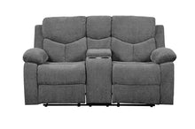 Load image into Gallery viewer, Kalen - Chenille Loveseat With Console - Gray