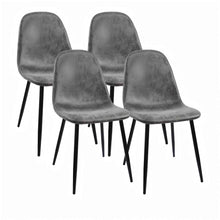 Load image into Gallery viewer, Modern Accent Dining Chairs Upholstered Seat, Metal Legs (Set of 4)