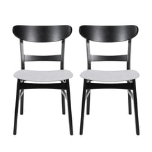 Load image into Gallery viewer, Mid Century Dining Chairs With Cushioned Seats And Wood Frame (Set of 2)
