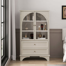 Load image into Gallery viewer, Glass Door Display Case With 2 Drawers And Adjustable Shelf