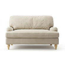 Load image into Gallery viewer, Loveseat Sofa, Upholstered Small Couch For Living Room - Cream Beige