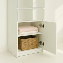 Load image into Gallery viewer, Elise - Modular Closet System With Mirror And Customizable Storage - White