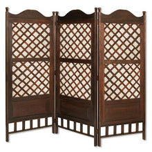 Load image into Gallery viewer, Folding Three Panel Screen Room Divider (415094) - Brown