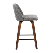 Load image into Gallery viewer, Toriano - Mid Century Modern Fixed Height Counter Stool & Square Footrest (Set of 2)
