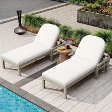 Load image into Gallery viewer, Outdoor Chaise Lounge With 5 Position Adjustable Backrest (Set of 2)