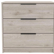 Load image into Gallery viewer, Wood Three Drawer Dresser - Light Gray